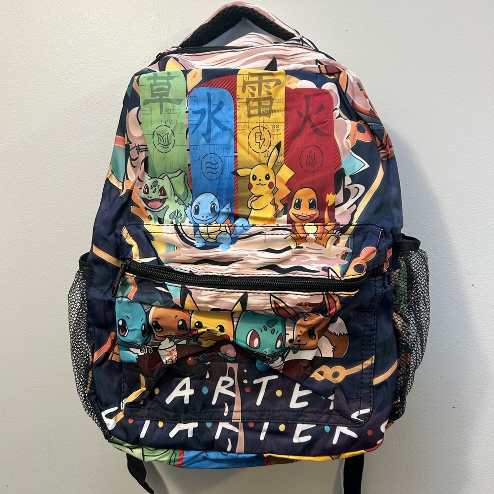 Colorful Pokémon Backpack with matching little case.